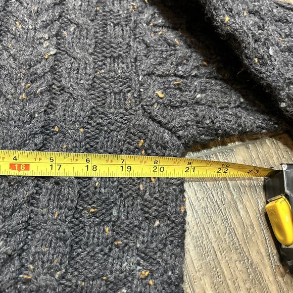 VTG LL Bean Aran Ireland Cardigan Sweater women’s Fisherman Wool Cable Knit S - Picture 4 of 6